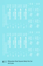 K4 HO Scale Decals Milwaukee Road Square Body Ore Jenny Car White