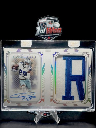 2024 Flawless CeeDee Lamb Encased Letter Patch Auto Booklet /4 Dallas Cowboys🔥