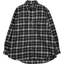 Used FIELD and STREAM long-sleeved flannel check shirt men's size XL equivalent