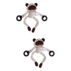  Set of 2 Kauspielzeug Zähne -Schleifenspielzeug Plüsch -Haustierspielzeug