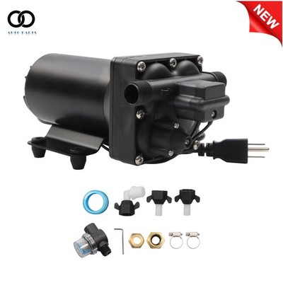 Water Diaphragm Pump 4-chamber 5.5GPM 75PSI 110V AC Self Priming RV Water Pump