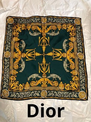 Christian Dior Vintage Silk Scarf 87x87cm Used Ex-Store Purchase