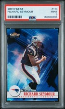 2001 TOPPS FINEST #113 RICHARD SEYMOUR ROOKIE RC 677/1000 PSA 9