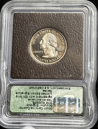 2000-S South Carolina Quarter ICG PR69 DCAM 25C Tom Rogers - Picture 2 of 2