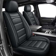 Faux Leather Truck 5-seat Covers Cushion Pad For Dodge Ram 2500 2002-2026 Black