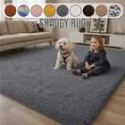 Fluffy Rugs Large Shaggy Rug Bedroom Living Room Anti Slip Soft Carpet Floor Mat
