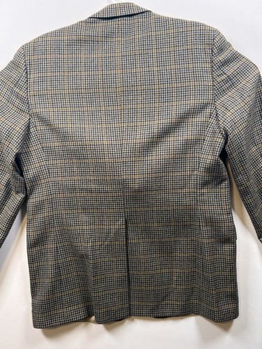 Abrigo Deportivo Brooks Brothers Gun Club Ventana Cuadros Tweed 44 Marrón Raro De Colección - Imagen 16 de 16