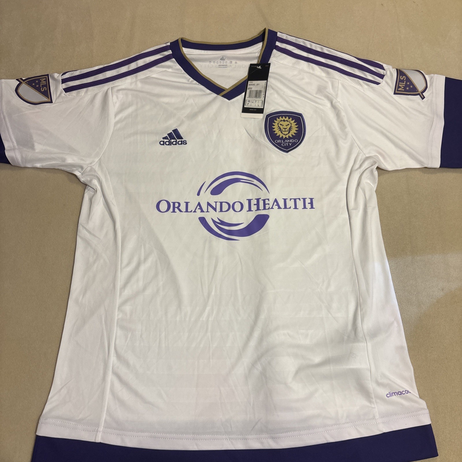 Orlando City Sc White Adidas Adizero Jersey 2015/2016 Men’s Size Large Kaka #10