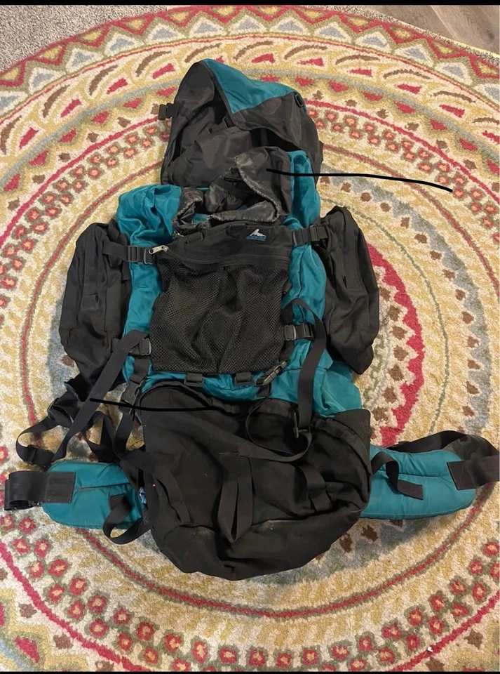 Mochila Lowe Alpine Outback 70 Verde Marco Interno Senderismo y Camping Foto 2 de 3