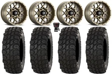 ITP Hurricane 15" Wheels Bronze 35" XComp ATR Tires Textron Wildcat XX