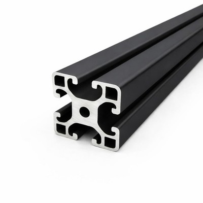 Aluprofil 40x40 mm Nut 8 | schwarz | Item kompatibel | Alunut | Aluminium | 