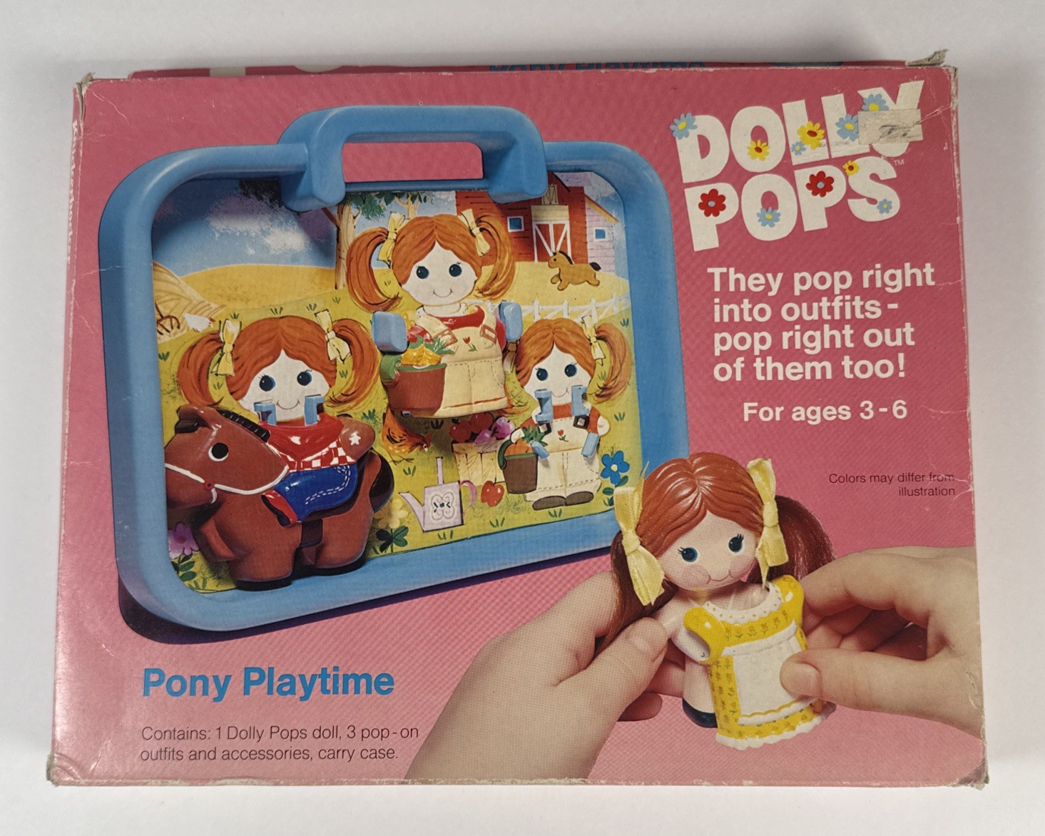 DOLLY POPS Knickerbocker Pony Play Time Doll Play Set 1979