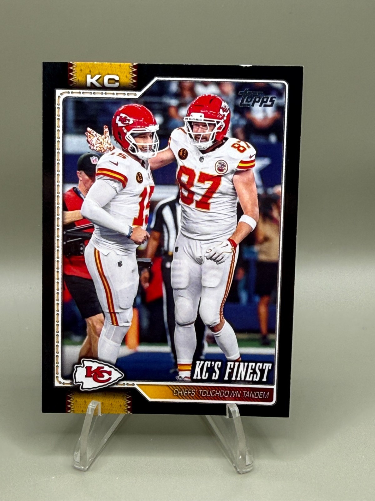 2026 Topps Flagship KC’s Finest Black /70 Patrick Mahomes And Travis Kelce #291