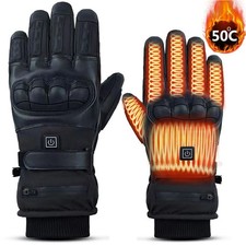 Heated Motorcycle Gloves Rechargeable Battery Heating Gloves Men Women Levels