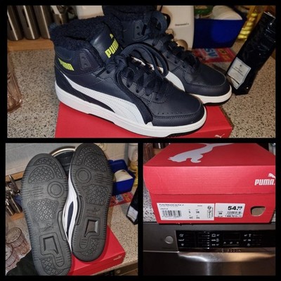 PUMA Rebound Joy Fur Jr Sneaker, Kinder, Größe 38 Basketball Turnschuh gefüttert
