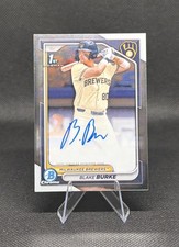 2024 Bowman Draft Blake Burke 1st Bowman Chrome Prospect Auto #CPA-BB Brewers