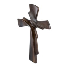 - Hand-Carved Wooden Cross 9.8    Christian Wall Decor for Easter, No 1