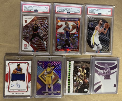 Lot Of Basketball Cards Auto Patch Numbered PSA Slabs Lebron Curry Allen Luka