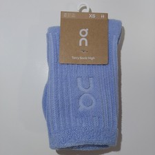 1 Pair Unisex Size XS W4-7.5 On Cloud Terry Socks High Blue