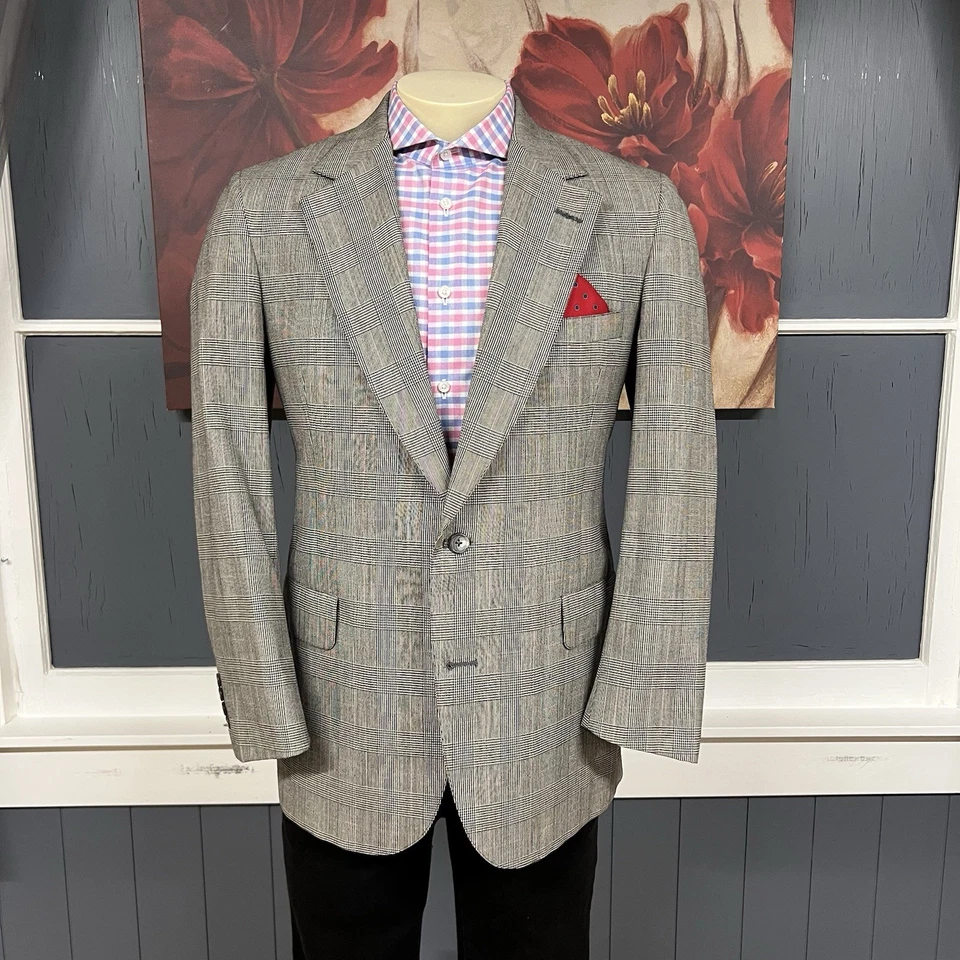 Vintage Nordstrom Suit Mens 40R Wool Pleated Cuffed Pants 33x29 Relaxed Straight - Image 2 of 4