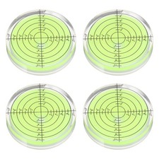 4pcs Round Bubble Level 50x10mm Mini Circular Bullseye Spirit Levels Green