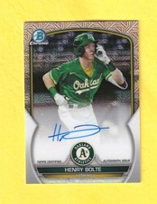 2023 Bowman Chrome Mega Box Henry Bolte Autograph Auto Refractor Athletics A's