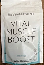 New Revival Point Vital Muscle Boost Supplement Berry Lemonade 100g/20 Serving