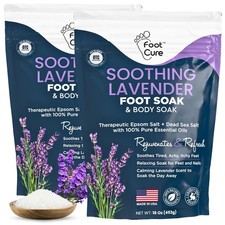 Soothing Lavender Foot Soak - Pedicure Foot Spa with Epson Salts for Soaking ...
