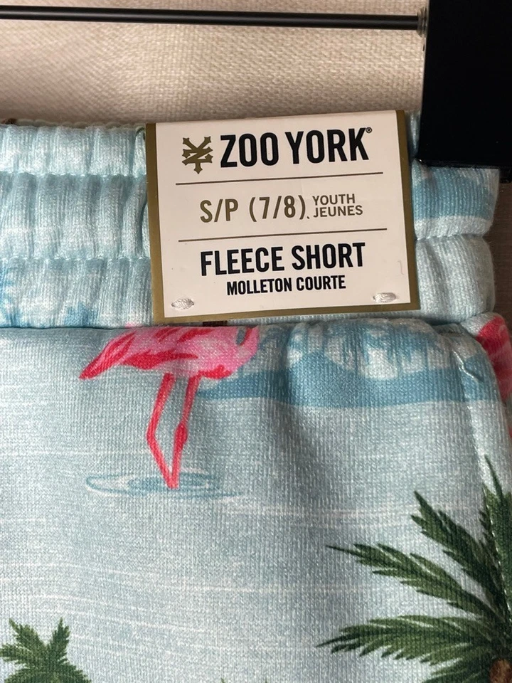 Zoo York Kids флисовые шорты фламинго печать размер маленький 7/8 новый с ярлыками - Изображение 3 из 4