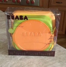 New in Box Williams Sonoma Beaba Soft Baby Lunch Box Bento Food Bowl Set 5 Avail