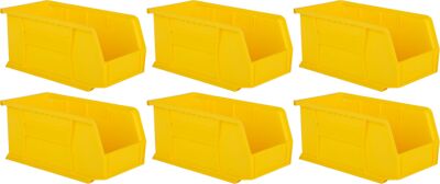 Hudson Exchange 11'' x 5-1/2'' x 5'' (6 Pack) Plastic Stackable Storage Bin