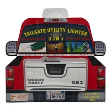 White Tailgate Utility Lighter 3-in-1 Corkscrew Bottle Opener Extends Refillable