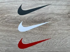 9" Wide Nike Logo Stickers - Choose Color and Quantity - Details in Description