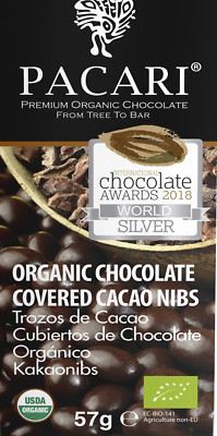Pacari Chocolate Covered Cacao Nibs - 2 oz. 57 g. Visit store for other flavors!