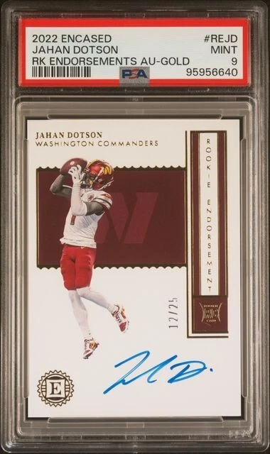 Jahan Dotson Panini Encased Rookie Endorsements Autographs #REJD Gold