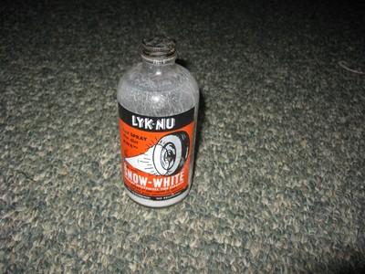 Vintage Lyk Nu Tire Shine Glass Bottle Ebay