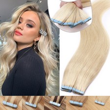 Premium 100 Remy Human Hair Tape in Extensions 80PCS Full Head Invisible 200G