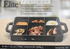 Elite By Maxi-Matic Platinum 6-in-1 Electric Indoor Grill