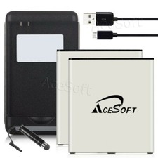 Long Life 2 x 3700mAh Battery Charger Cable For Samsung Galaxy J2 Shine SM-J260A