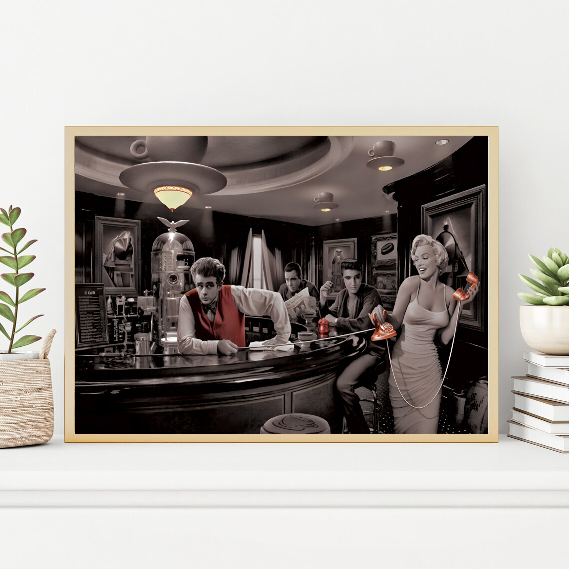 Marilyn Monroe Elvis Presley James Dean Humphrey Bogart 02 Decor