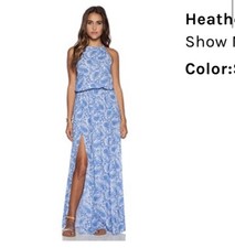 SHOW ME YOUR MUMU blue heather halter maxi dress