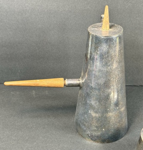 Made In Italy Kalmar? MCM Vintage Metall Kaffee/Teekanne Set & Milchkännchen & Zucker - Bild 12 von 22
