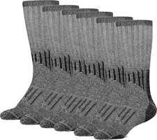 6 PAIRS Merino Wool Socks Insulated Fully Terry Cushioned Arch Support Men Women