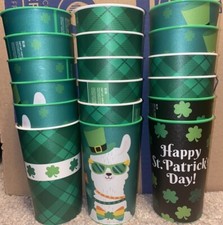 American Greetings St. Patrick  s Day Plastic Reusable Party Cups, 22oz. 18 count