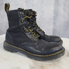 Dr. Martens 1460 Panely Leather  Lace Up Boots Women's Size 7 Zip