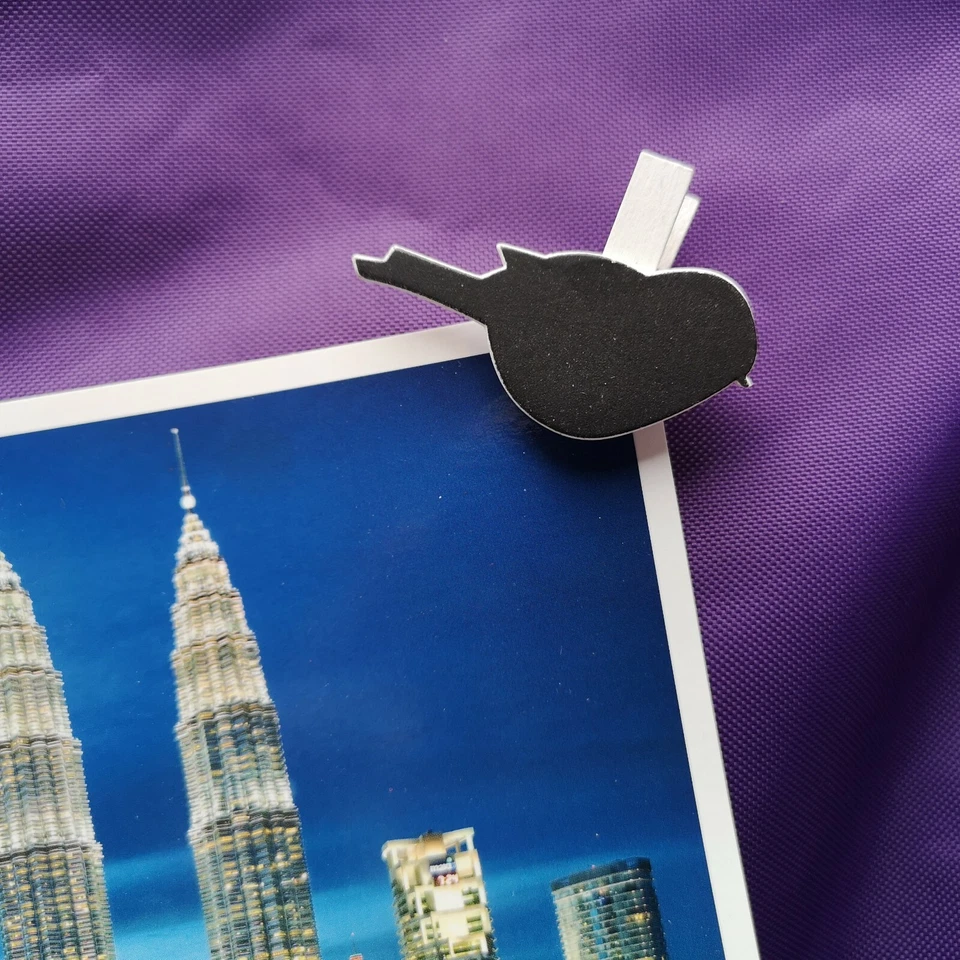 6 Small Clip-on Bird Chalk Boards - Stocking Filler - Ideal Christmas Gift - Image 4 of 4