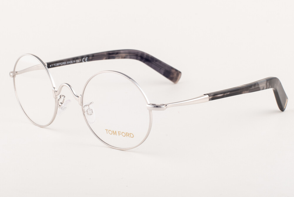 Tom Ford 5369 018 Silver Round Eyeglasses TF5369 018 46mm | eBay