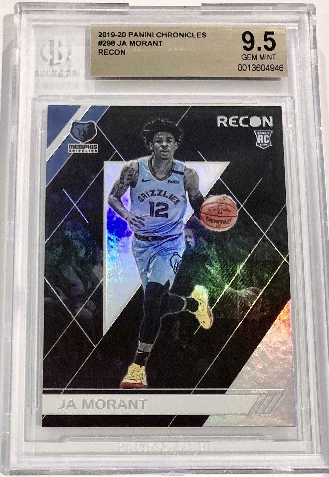 2019-20 Panini Chronicles Recon #298 Ja Morant Rookie BGS 9.5 GEM MINT RC