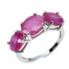 925 Sterling Silver Ring Oval Ruby 9x7mm Natural Gemstone Jewelry Size 7 Gift