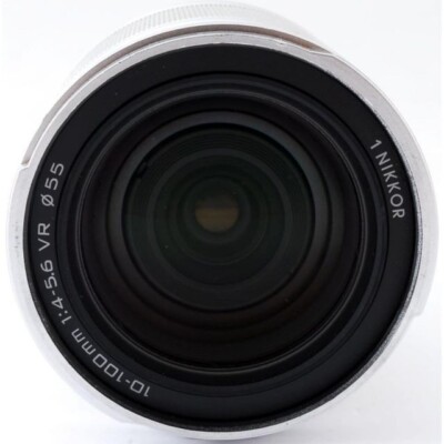 Nikon 1 NIKKOR 10-100mm F/4-5.6 VR lens [silver] used good from